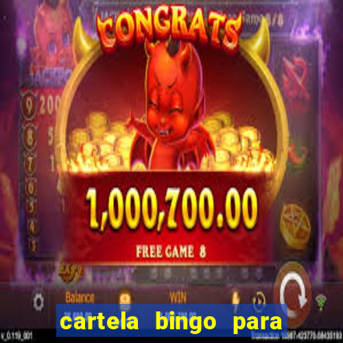 cartela bingo para cha de cozinha imprimir gratis