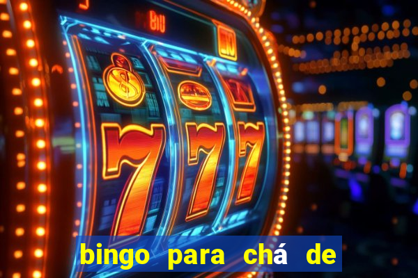 bingo para chá de bebê para imprimir grátis