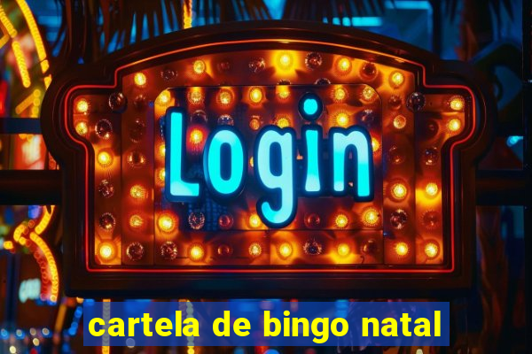 cartela de bingo natal