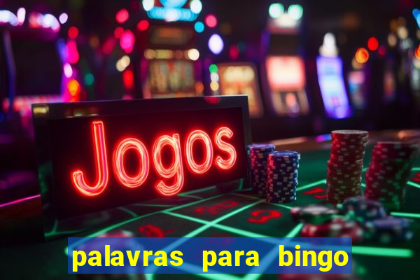 palavras para bingo de cha de lingerie