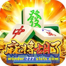 wonder 777 slots.com