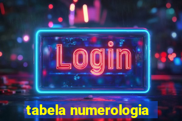 tabela numerologia